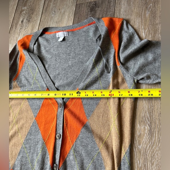 🛍️jCP multi color long cardigan with button closure size large excellent. - Picture 2 of 6